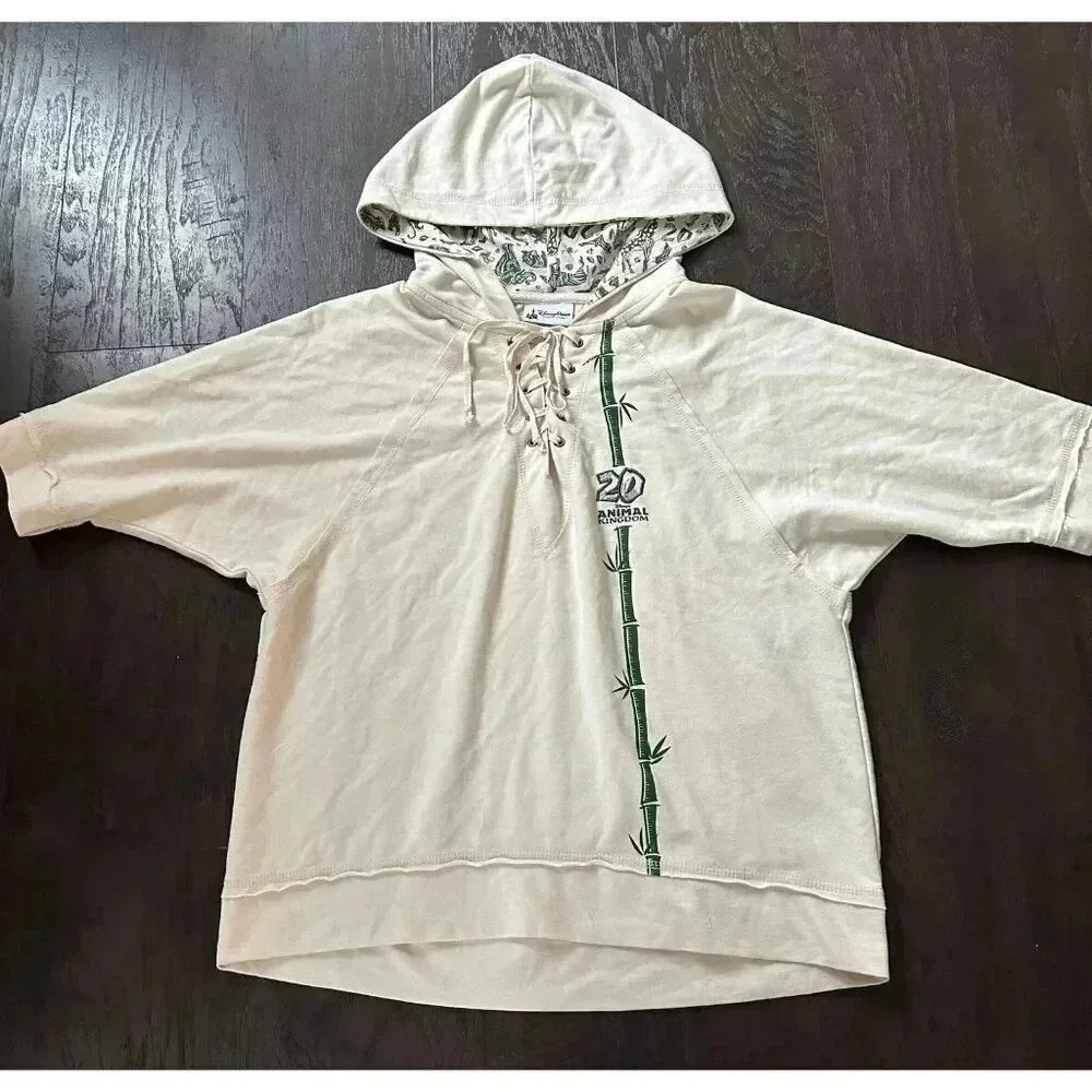 2020 Animal Kingdom Cropped Sleeve Hoodie‎ Disney Parks Size medium b42